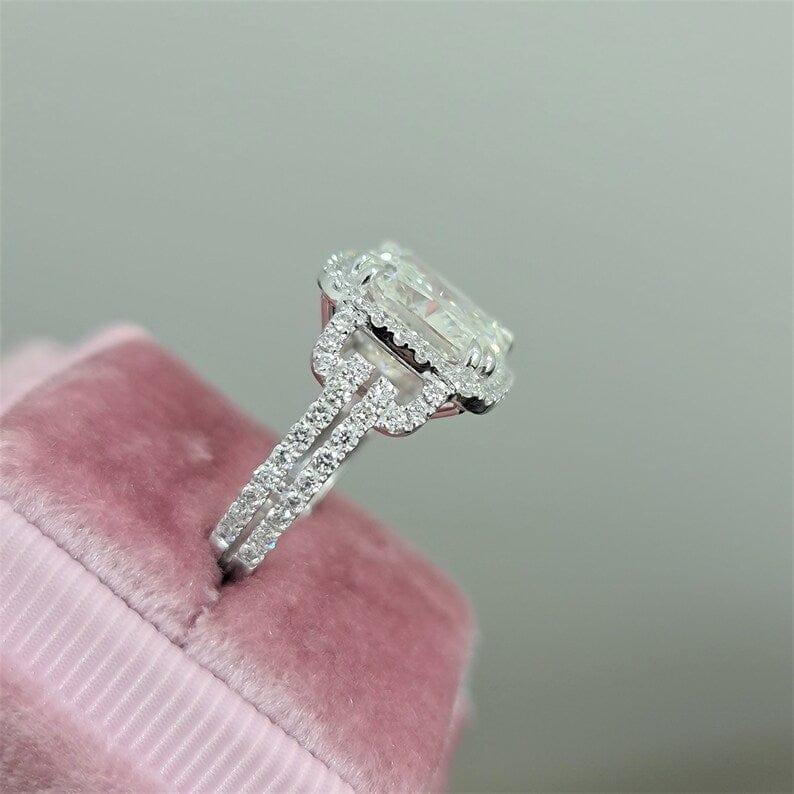 1.5CT Cushion Cut Lab-Grown Diamond Luxury Engagement Ring - JBR Jeweler