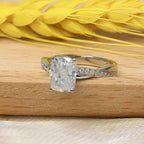 1.5Ct Cushion Cut Lab Grown Diamond Twist Shank Engagement Ring - JBR Jeweler