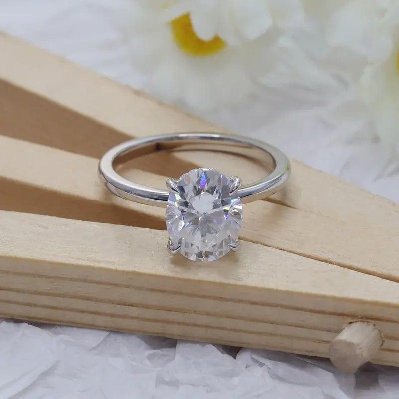 1.5Ct Oval Cut Solitaire Lab Grown-CVD Diamond Engagement Ring - JBR Jeweler