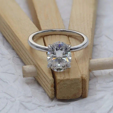 1.5Ct Oval Cut Solitaire Lab Grown-CVD Diamond Engagement Ring - JBR Jeweler