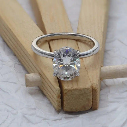 1.5Ct Oval Cut Solitaire Lab Grown-CVD Diamond Engagement Ring - JBR Jeweler