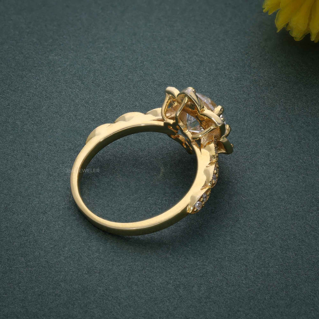 Dazzling 1.00CT Flower Cut Lab Grown Ring