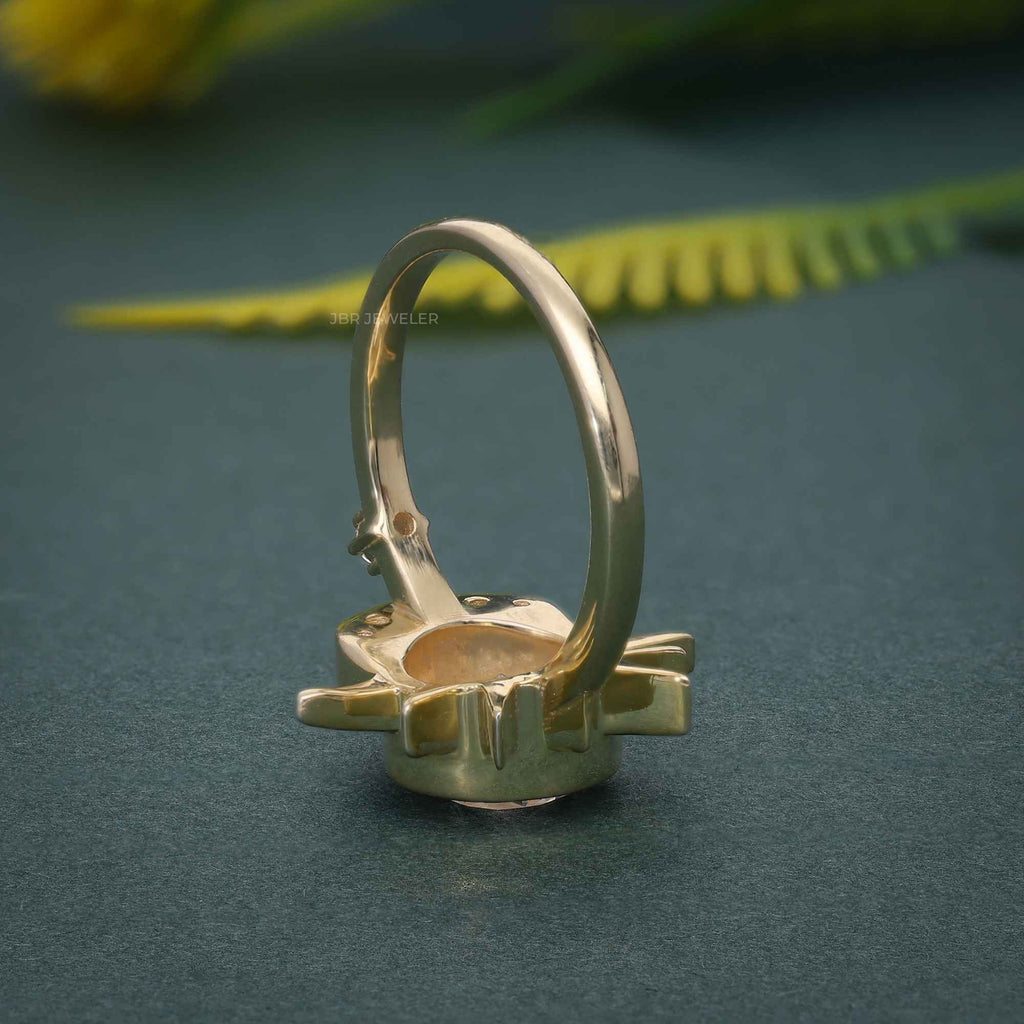 1.00CT Round Cut Unique Rose Gold Bridal Celestial Wedding Alternative Star Moissanite Engagement Ring - JBR Jeweler