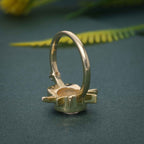 1.00CT Round Cut Unique Rose Gold Bridal Celestial Wedding Alternative Star Moissanite Engagement Ring - JBR Jeweler