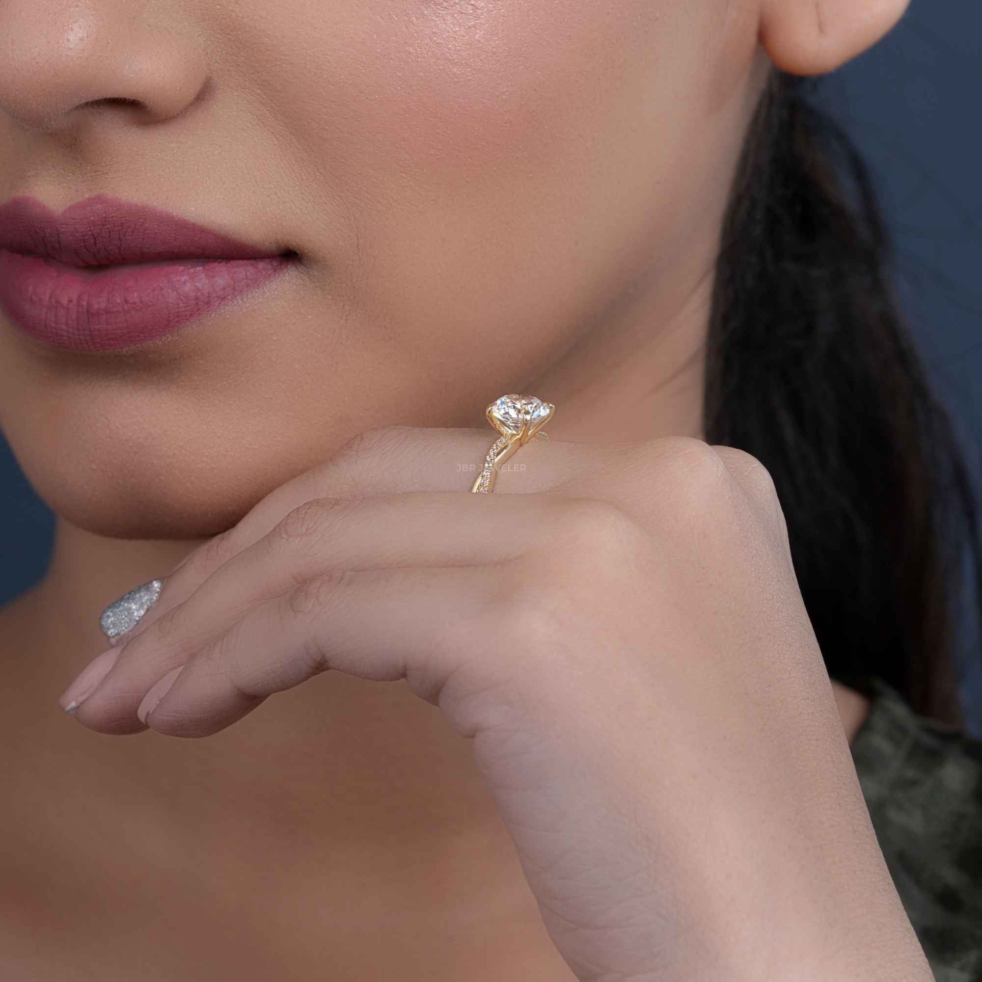 Lab Grown 1.00CT Twisted Engagement Ring