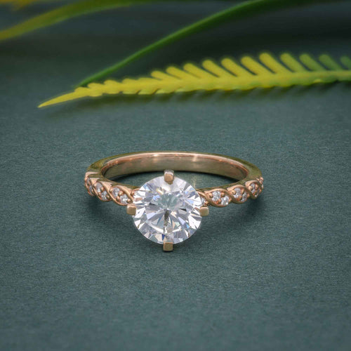 1.00ct Rope Style Pave Lab Grown Diamond Ring