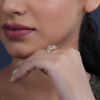 1.0CT lab-grown ring with romantic flower halo setting