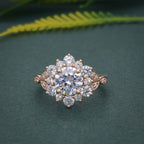 Sweet floral engagement ring with 1.0CT lab diamond
