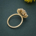 1.25CT Oval Diamond Halo Set Moissanite Engagement Ring - JBR Jeweler