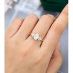 1.25 CT Moissanite Oval Ring for Bridal Elegance