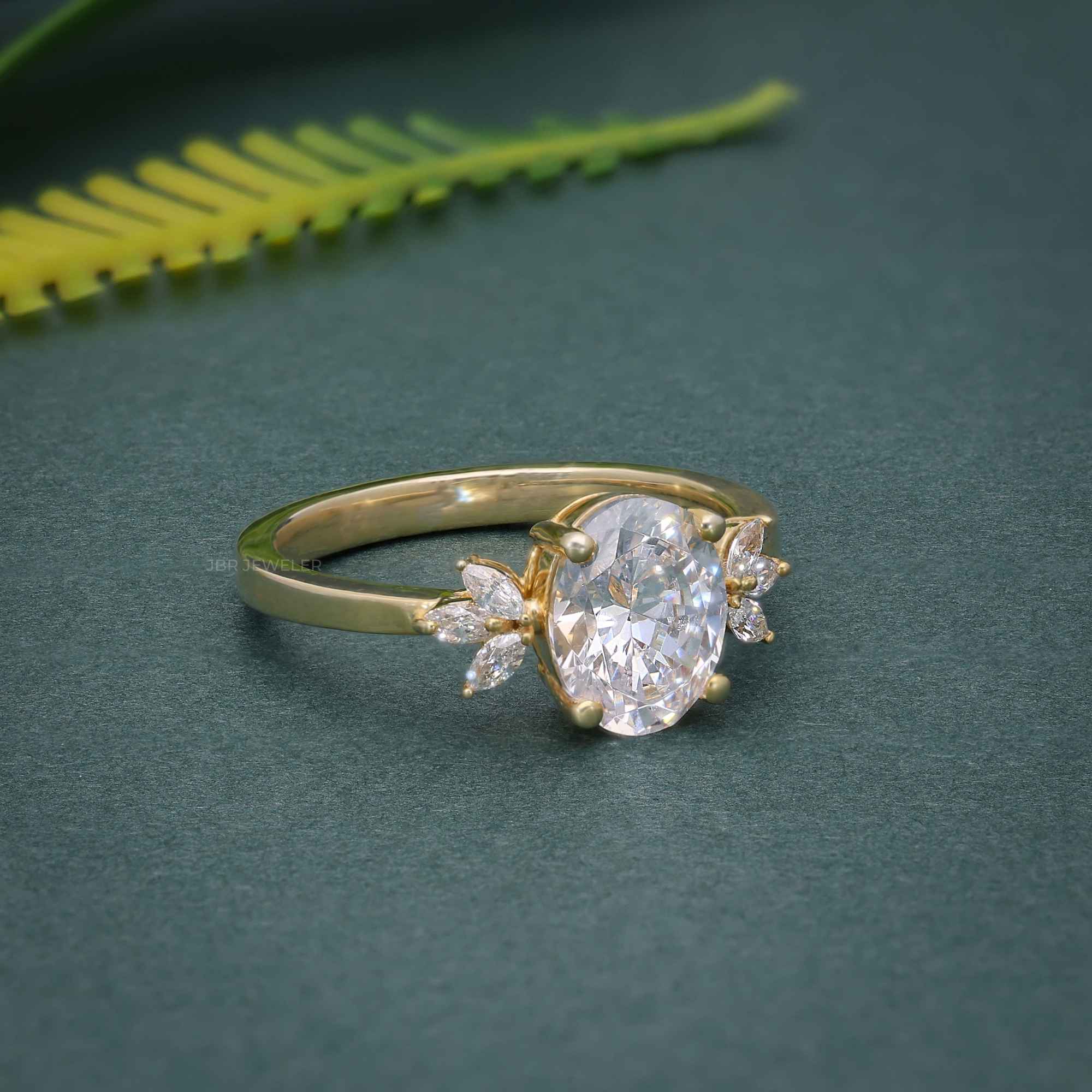 1.25 CT Oval Moissanite Bridal Ring by JBR Jeweler