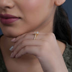 1.30CT Oval Diamond Solitaire Migraine Six Prong Moissanite Engagement Ring - JBR Jeweler