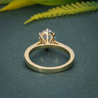 1.30CT Oval Diamond Solitaire Migraine Six Prong Moissanite Engagement Ring - JBR Jeweler