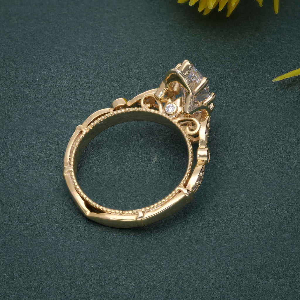 1.50CT Marquise Cut Moissanite Vintage Style Engagement Ring - JBR Jeweler