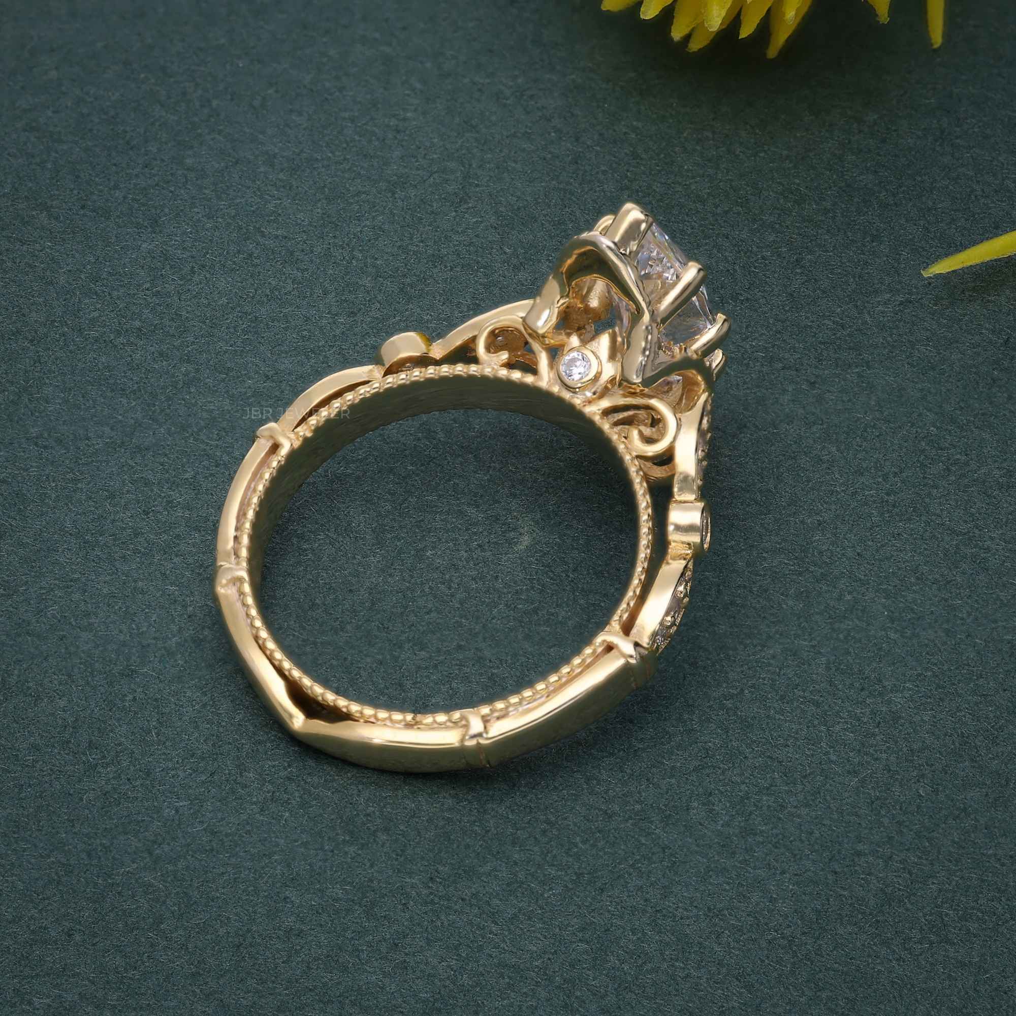 1.50CT Marquise Cut Moissanite Vintage Style Engagement Ring - JBR Jeweler