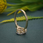 1.50CT Oval Cut Unique Cluster Rose Gold Moissanite Engagement Ring Anniversary Gift - JBR Jeweler