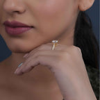 1.5CT Round Cut White Gold Bridal Wedding Solitaire Moissanite Engagement Ring - JBR Jeweler