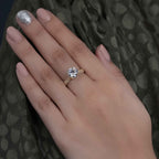 1.5CT Round Cut White Gold Bridal Wedding Solitaire Moissanite Engagement Ring - JBR Jeweler