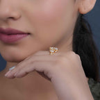 1.5 CT Diamond Cluster Moissanite Wedding Engagement Ring - JBR Jeweler