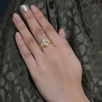 1.5 CT Diamond Cluster Moissanite Wedding Engagement Ring - JBR Jeweler