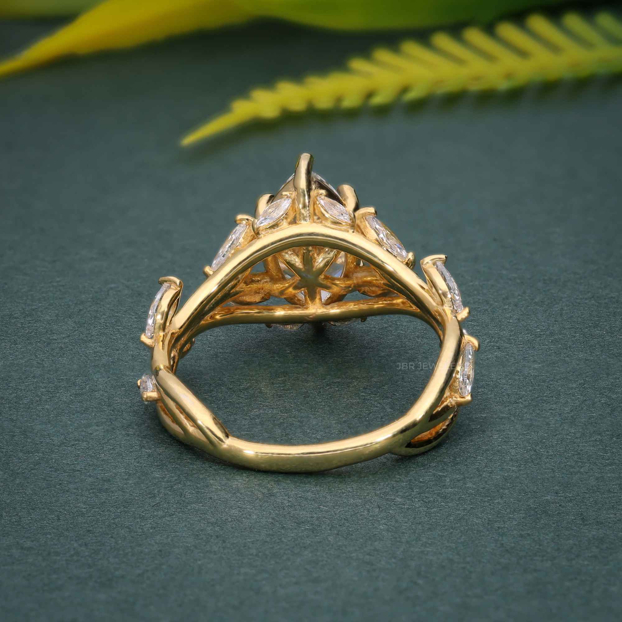 1.5 CT Diamond Cluster Moissanite Wedding Engagement Ring - JBR Jeweler