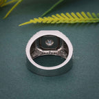 1.5ct Men's Brilliant Cut Moissanite Diamond S925 Silver Band Side Stones Ring - JBR Jeweler