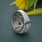1.5ct Men's Brilliant Cut Moissanite Diamond S925 Silver Band Side Stones Ring - JBR Jeweler