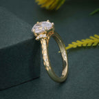 1.80CT Pear Cut Vintage Wedding Anniversary Promise Rose Gold Moissanite Ring - JBR Jeweler
