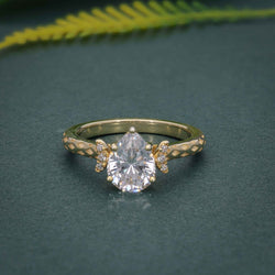 1.80CT Pear Cut Vintage Wedding Promise Lab Grown Ring