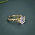 1.80CT Pear Cut Vintage Wedding Anniversary Promise Rose Gold Moissanite Ring - JBR Jeweler