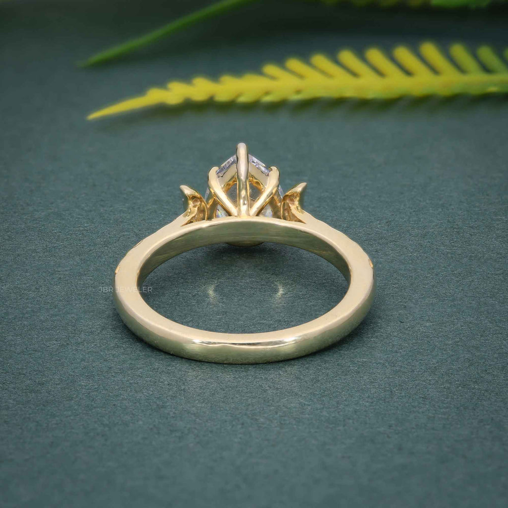1.80CT Pear Cut Vintage Wedding Anniversary Promise Rose Gold Moissanite Ring - JBR Jeweler