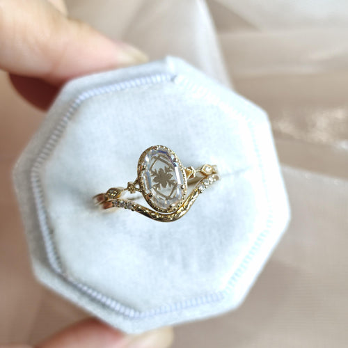 1.90 CT Oval Lab Diamond Art Deco Ring