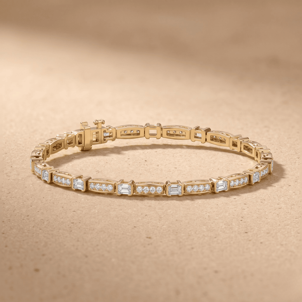 lab grown diamond emerald bracelet
