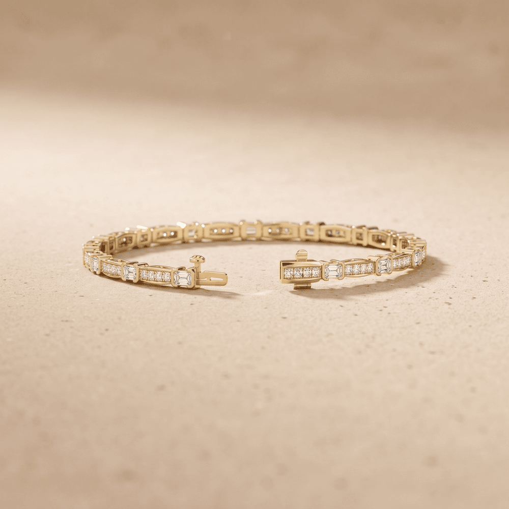 emerald diamond tennis bracelet