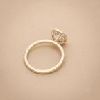 Round bezel diamond ring side profile