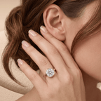 10K Round Lab Diamond Bezel Set Ring-Perfect Proposal Choice