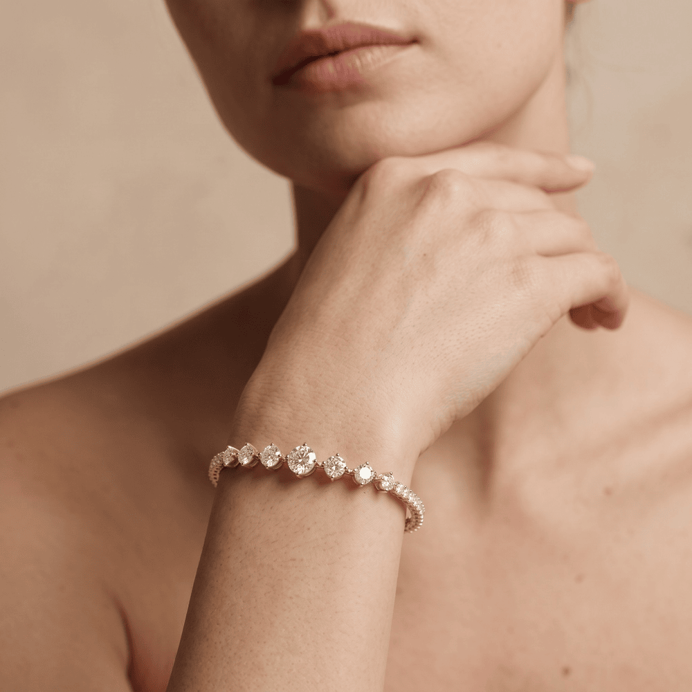 Lab diamond bracelet for anniversary gifts