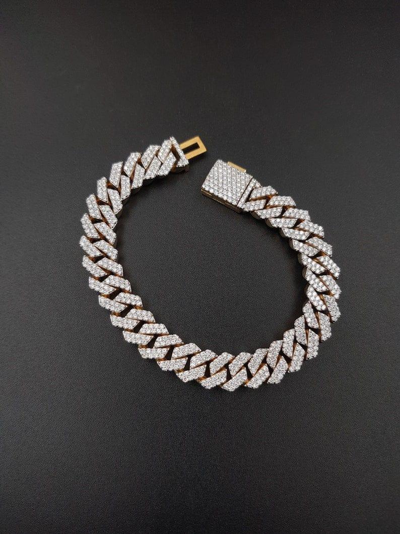 10mm Iced Cuban Link Bracelet - White Gold – DRIP597