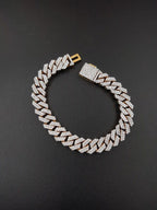 11MM Cuban link Iced out VVS Moissanite Diamond HipHop Miami Cuban link Bracelet - JBR Jeweler