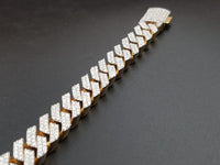 11MM Cuban link Iced out VVS Moissanite Diamond HipHop Miami Cuban link Bracelet - JBR Jeweler