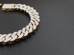 11MM Cuban link Iced out VVS Moissanite Diamond HipHop Miami Cuban link Bracelet - JBR Jeweler