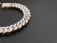 11MM Cuban link Iced out VVS Moissanite Diamond HipHop Miami Cuban link Bracelet - JBR Jeweler