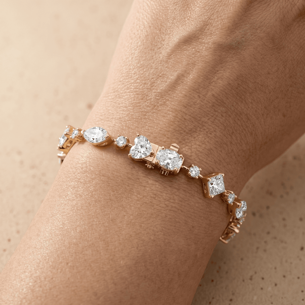 Sparkling multi shape diamond bracelet
