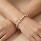 Multi shape diamond gold bracelet