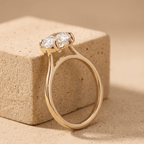 Cathedral Bridal Ring for Her Lab-Grown Moissanite