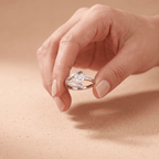 Romantic heart diamond ring for anniversary gift