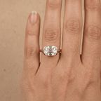 East west cushion diamond solitaire ring