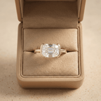 Old cushion cut lab diamond jewelry