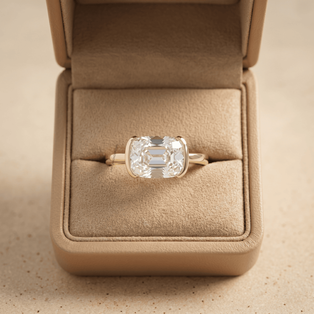 Old cushion cut lab diamond jewelry
