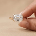 Lab grown diamond gold ring for women